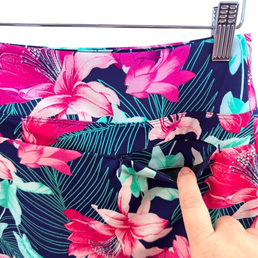 Tommy Bahama Racquet & Paddle Tropical Print UPF 50 Skort With Pockets Size XS - Picture 6 of 9